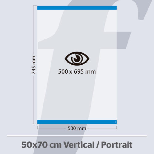 PosterFix® 50×70 cm. Vertical Bleu