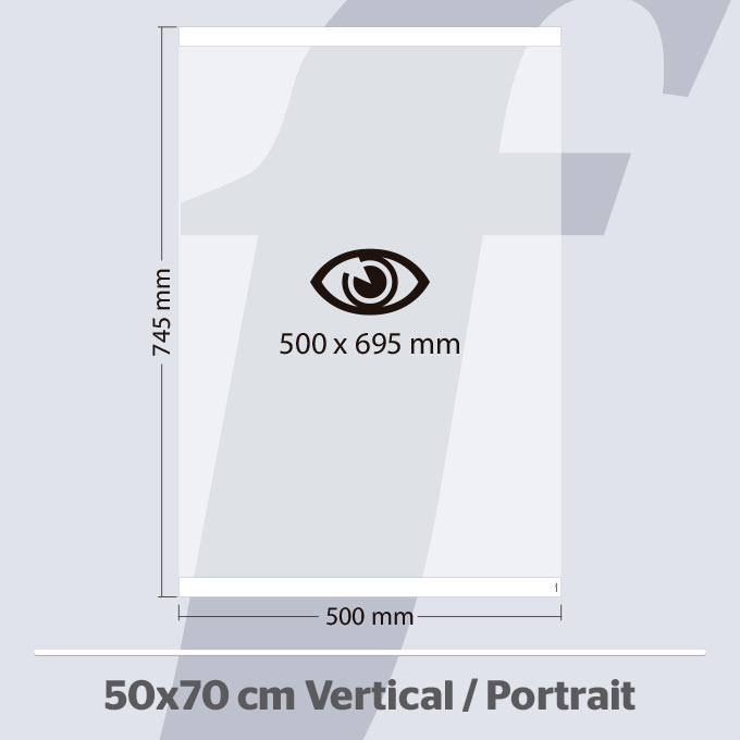 PosterFix® 50×70 cm. Vertical Blanc