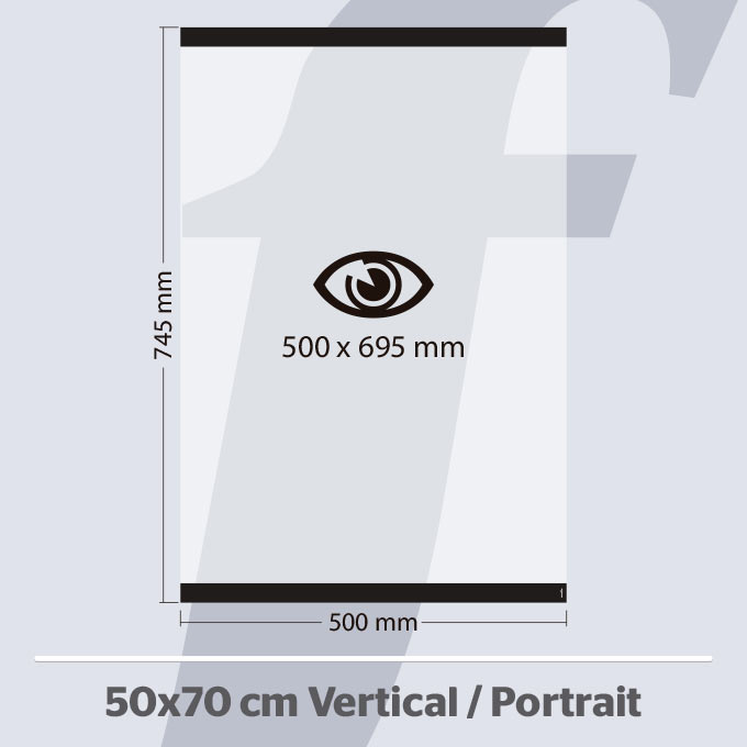PosterFix® 50×70 cm. Vertical Noir