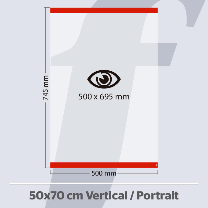 PosterFix® 50×70 cm. Vertical Rouge
