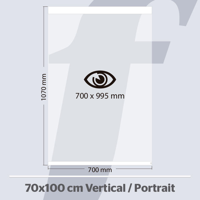 PosterFix® 70x100 cm. Vertical Blanc