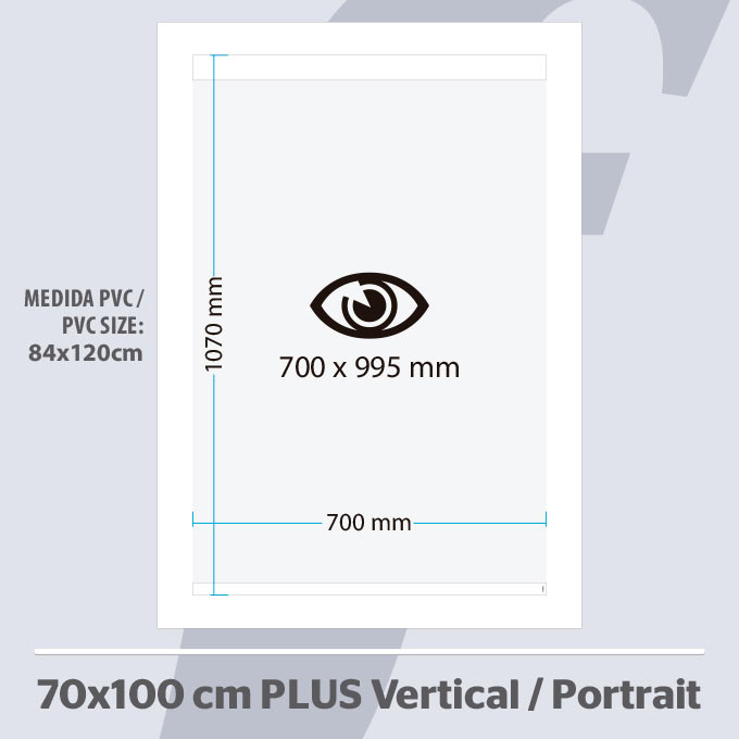 PosterFix® Série PLUS 70x100 cm. Vertical Blanc