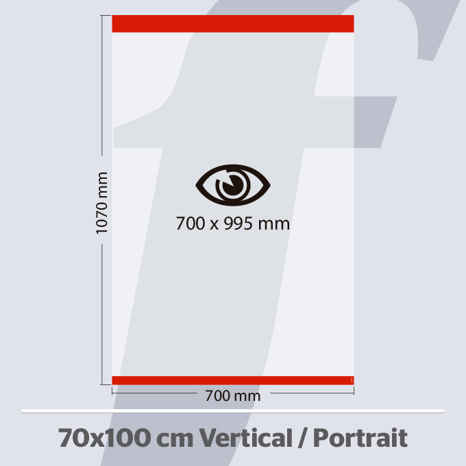 PosterFix® 70x100 cm. Vertical Rouge