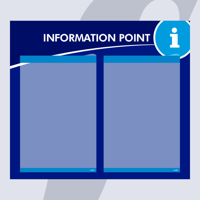 Point d’Information avec 2 PosterFix® A4 Bleu
