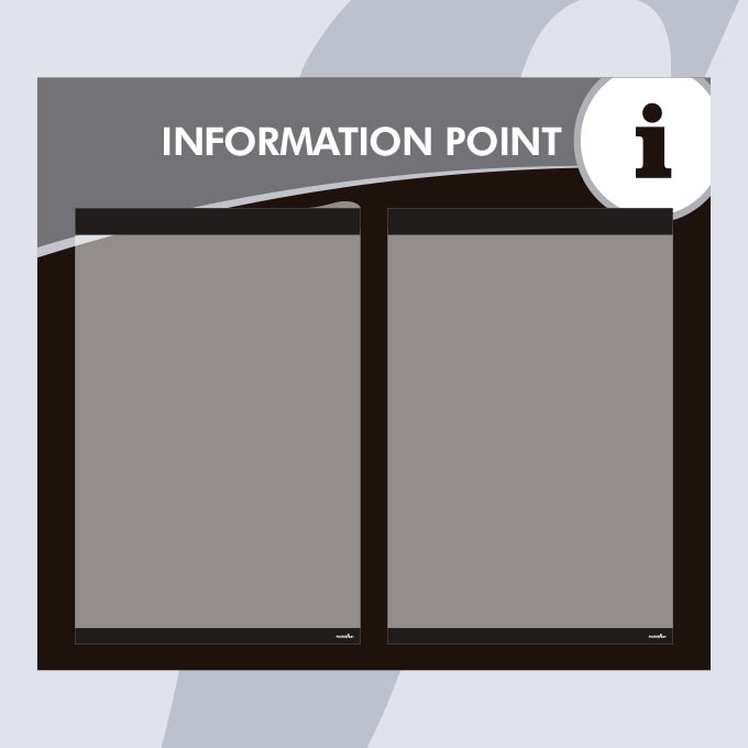 Point d’Information avec 2 PosterFix® A4 Noir