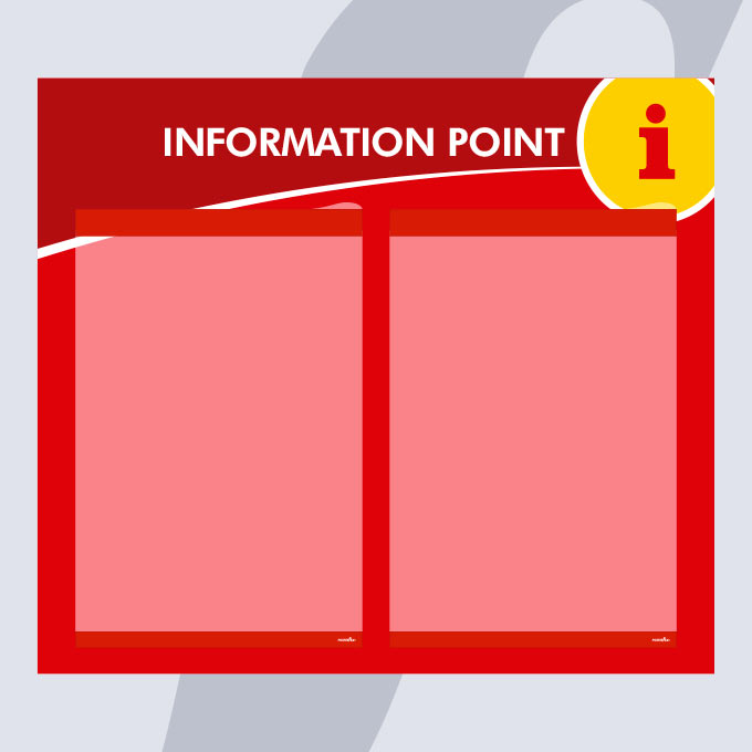 Point d’Information avec 2 PosterFix® A4 Rouge