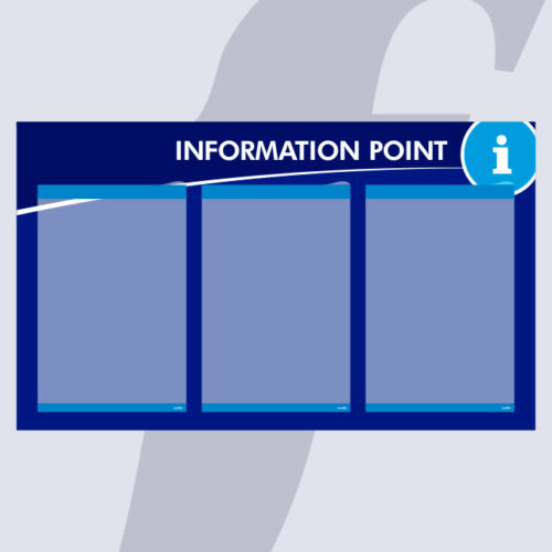 Point d’Information avec 3 PosterFix® A4 Bleu