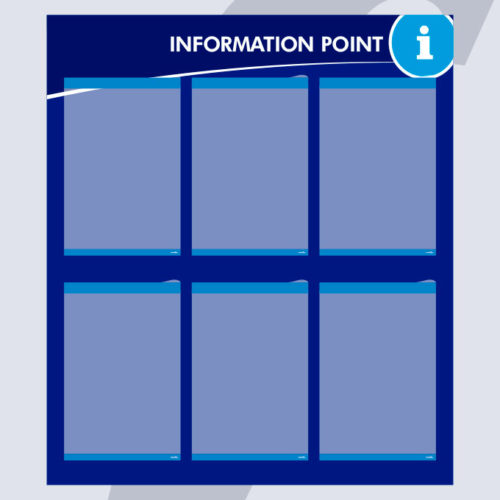Point d’Information avec 6 PosterFix® A4 Bleu